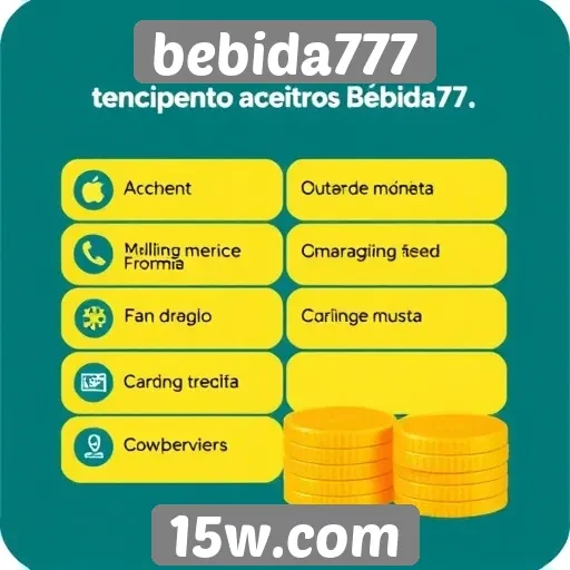 Métodos de pagamento aceitos no bebida777